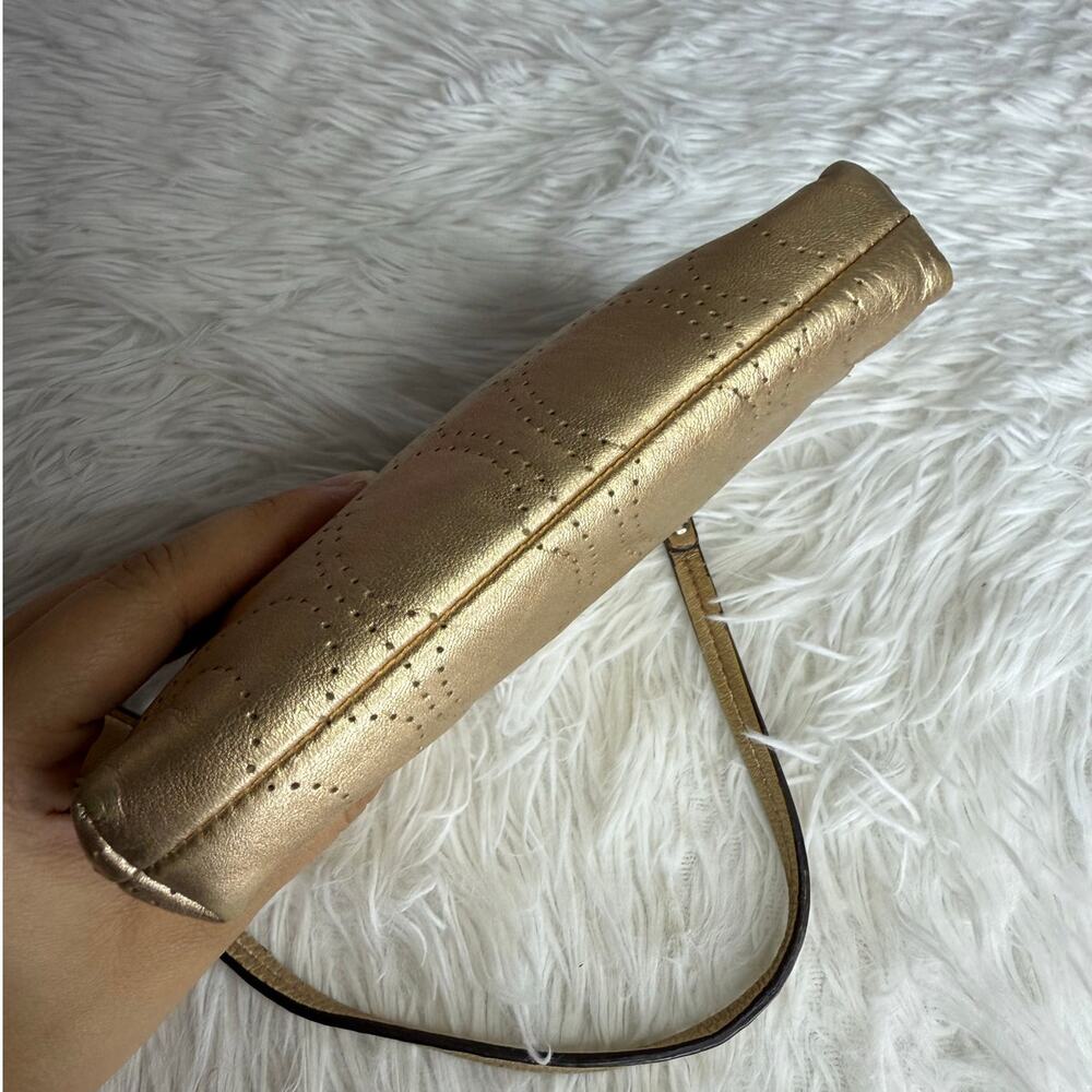 COACH Metallic Gold Signature Wristlet - Picture 3 of 6